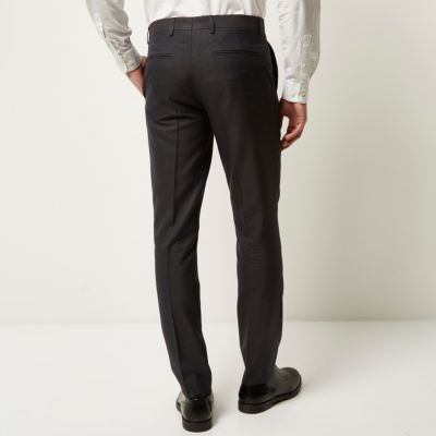 Dark grey smart slim trousers